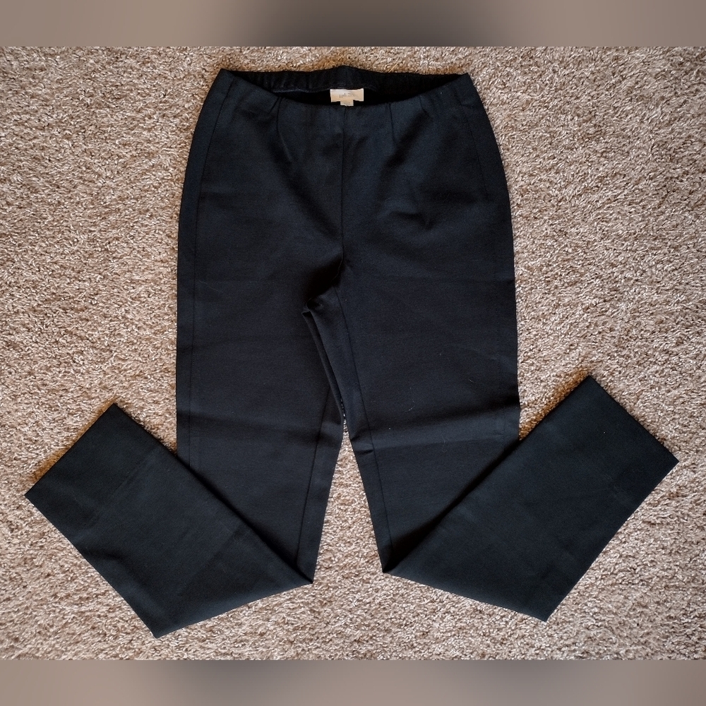 J. Jill Black Ponte Slim Leg Pants XS